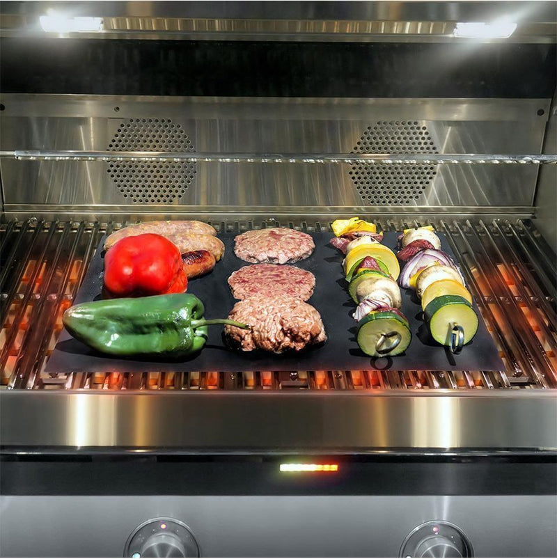 Kit 3 Peças Tapete antiaderente para churrasco - Manta Grill Pro