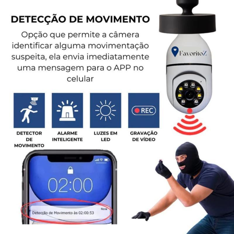 Câmera Giratória 360° Wifi