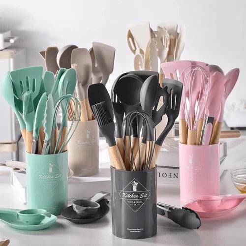 Kit de Cozinha 12 Peças de Silicone - Master Kitchen + Brinde Exclusivo